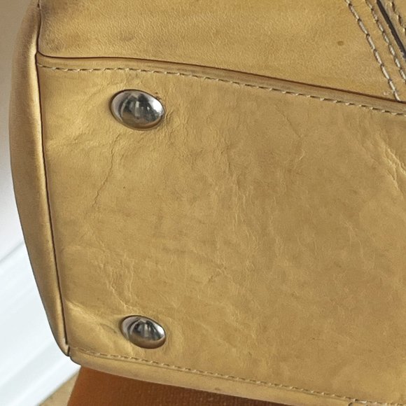 Vintage Coach Satchel Bag Naked Natural Leather - Picture 12 of 14